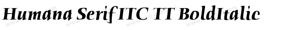 Humana Serif ITC TT BoldItalic字体转换